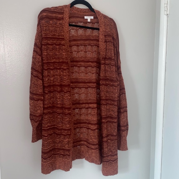 LC Lauren Conrad Pointelle Long Cardigan - Picture 2 of 8